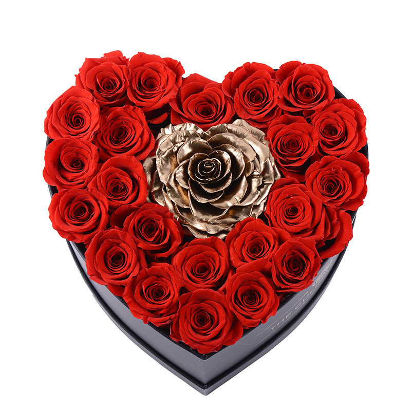 Ventas transfronterizas calientes grandes flores de vida eterna rosa amor abrazar caja de regalo de barril productos terminados del día de San Valentín regalos de alta calidad al por mayor