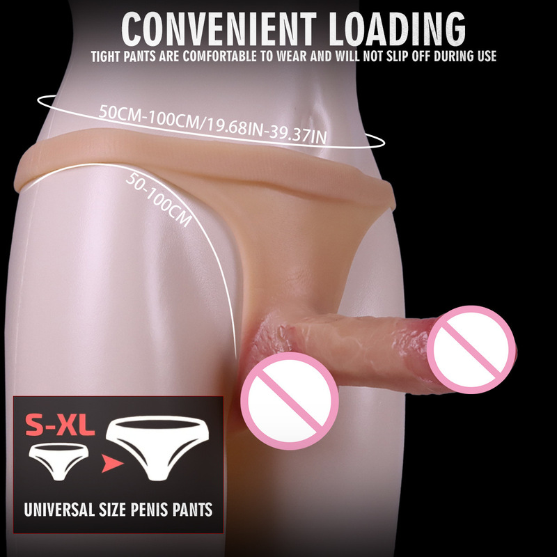 Women's Lesbian Wear Leather Pants Penis Solid Hollow Soft Lesbian Masturbation Dildo Adult Sex Toys