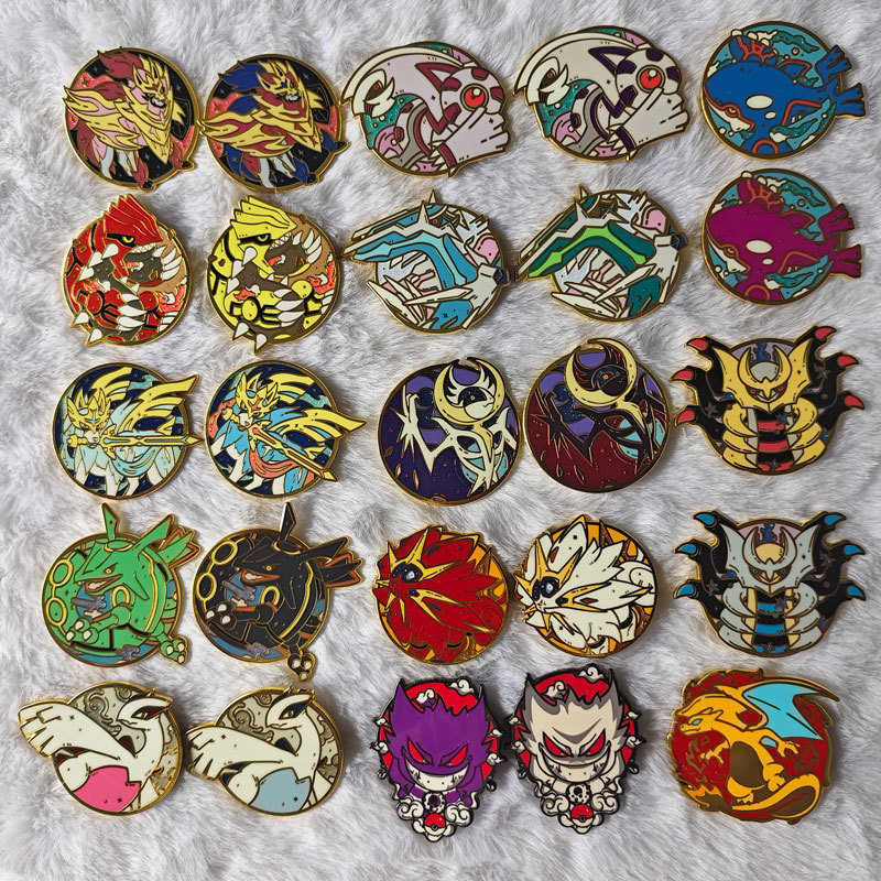 Pokémon Brooch, Pet Elf, Alien World Monster Elf, Metal Backpack Enamel Pin Decorative Badge