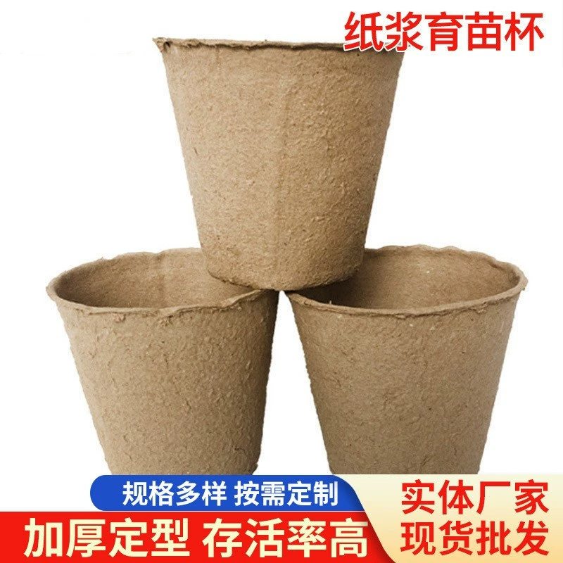 Фабрика прямой целлюлозы рассады Кубок горшок для рассады целлюлоза Кубок рассады горшок экологически чистый Разлагаемый торфяной горшок
