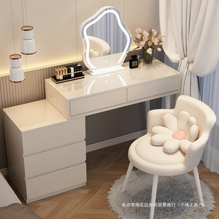 Cream Style Dressing Table Modern Simple Storage Cabinet Bedside Table Dressing Table Integrated Desk Telescopic Dressing Table 2023