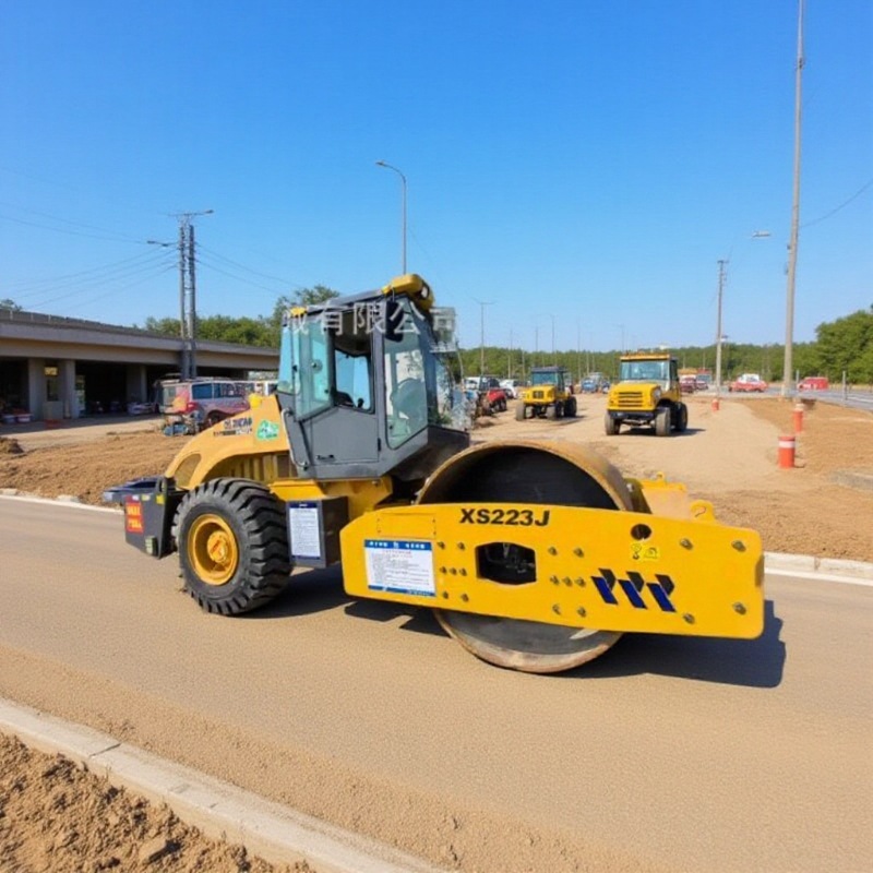 XCMG XS20 toneladas 22 toneladas 26 toneladas rodillo vibratorio de acero único compactor de carretera XCMG
