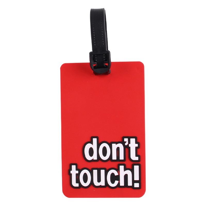 Creative Pvc Soft Rubber Luggage Tag L Stereo Letter Boarding Pass Lanyard Trolley Bag Travel Tag Wholesale