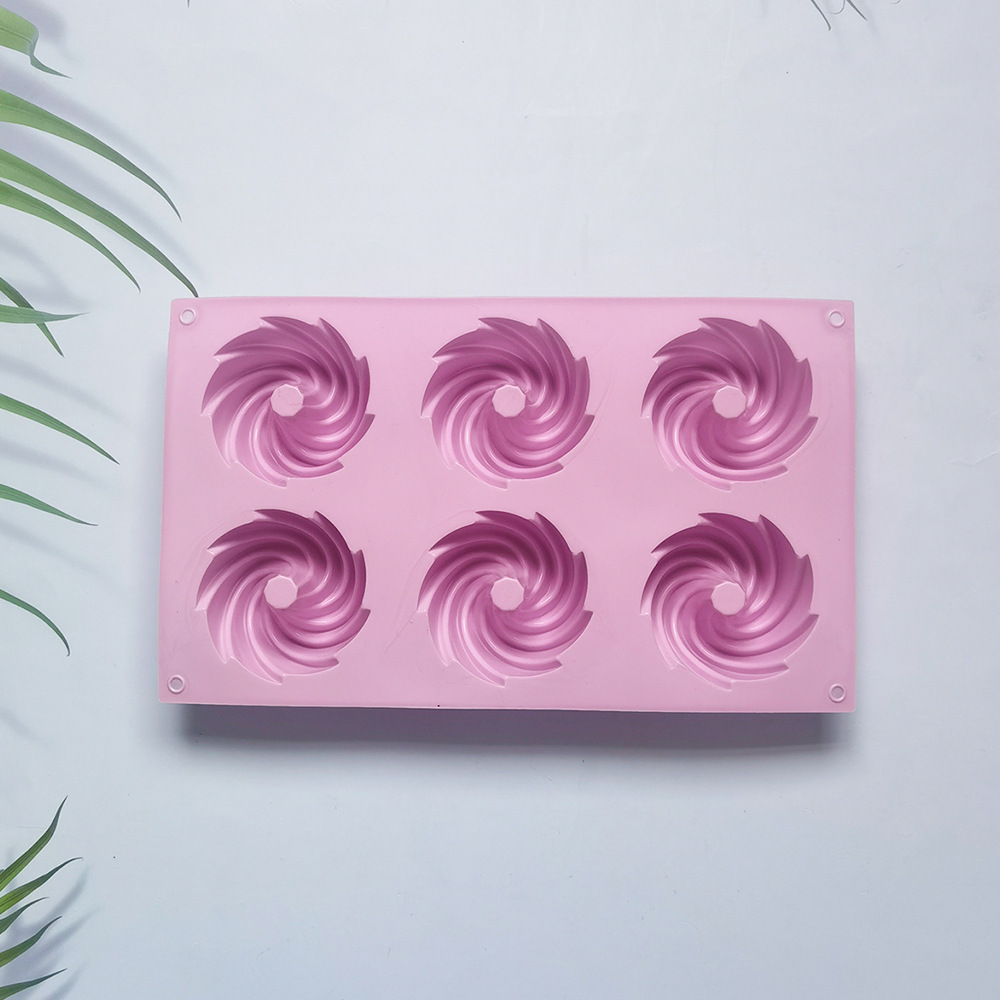 6 espirales 184 molde de silicona pastel helado pudín molde de postre jabón utensilios