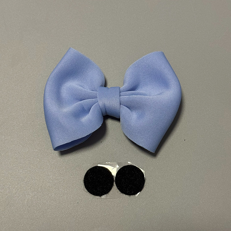 Universal Electric Helmet Accessories Bow Sticker Sponge Bow Decoration Quick Release (Auto Parts and Accessories) - blue