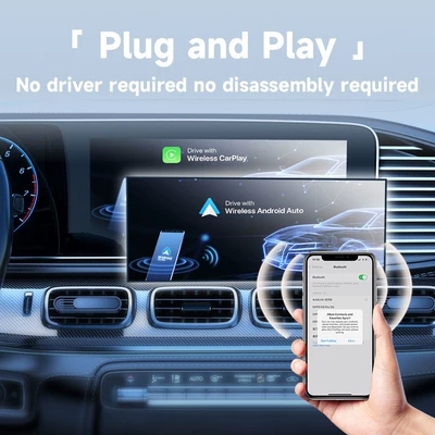 Cross-Border Auto Box USB Simsiz CarPlay və Android Auto
