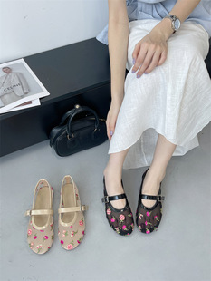 2025 New Style Shallow Mouth Mesh Women's Shoes