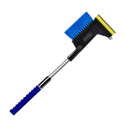 Car snow shovel multi-functional snow brush retractable snow scraper deicing defrosting snow belt safety hammer