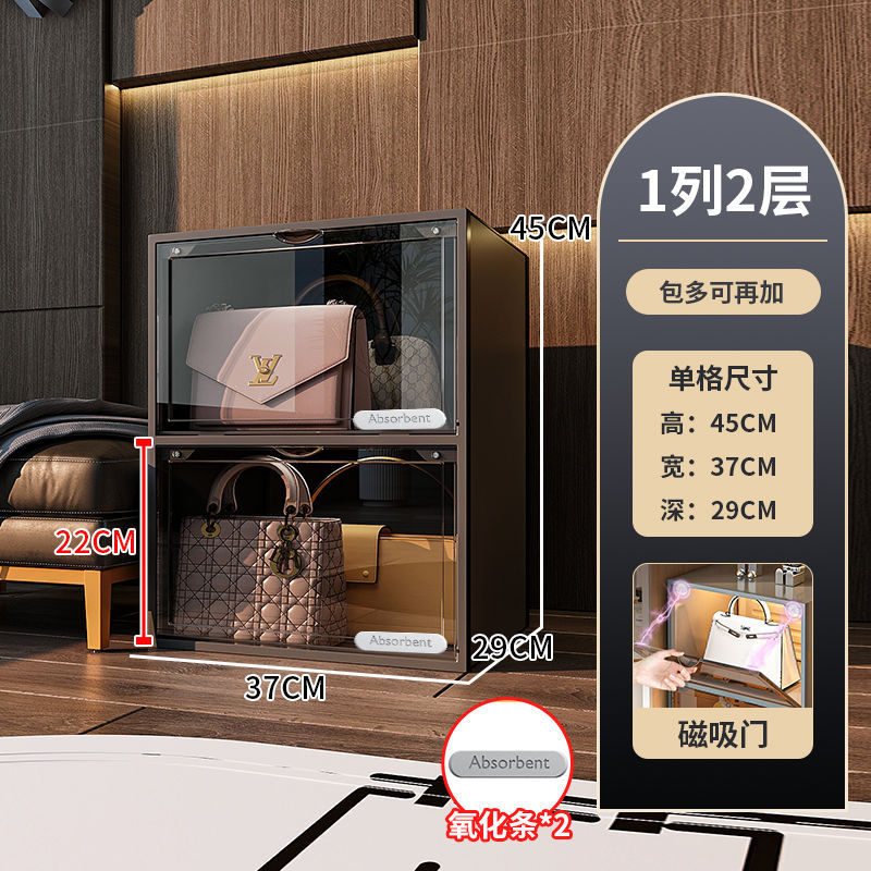 Gabinete de almacenamiento de bolsos para el hogar muestra almacenamiento de artefactos bolsos estantes de almacenamiento caja de exhibición del dormitorio gabinete de piso de madera maciza rejilla