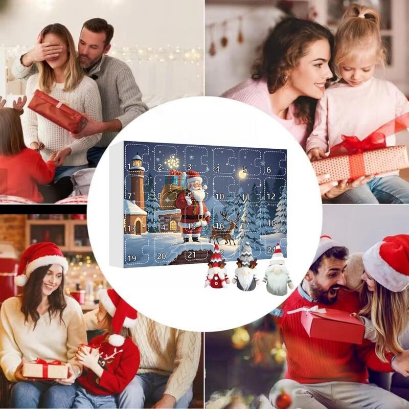 国境を越えたクリスマス小人盲箱カウントダウンぬいぐるみ小人盲箱クリスマス装飾品飾り祝日パーティー|undefined