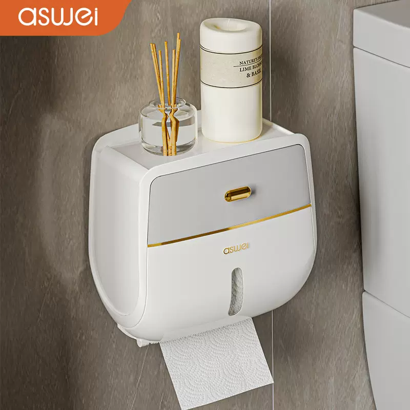 定制厕纸卫生间浴室置物架家用免打孔抽纸卷纸筒壁挂纸筒抽纸盒