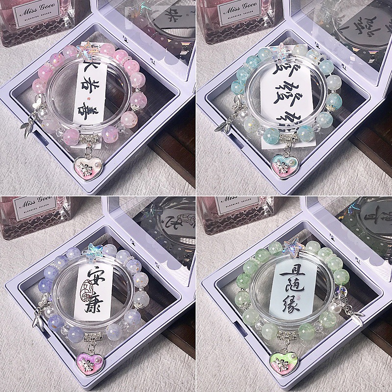 New High-Value Jade Bracelet for Women, Niche Design with Enamel, Oil Painting Heart, Popular Jewelry for Tourist Attractions and Wholesale Stalls