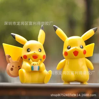 神奇宝贝皮咔丘竖版扭蛋娃娃机玩具儿童蛋糕摆件车载饰品盲盒配件