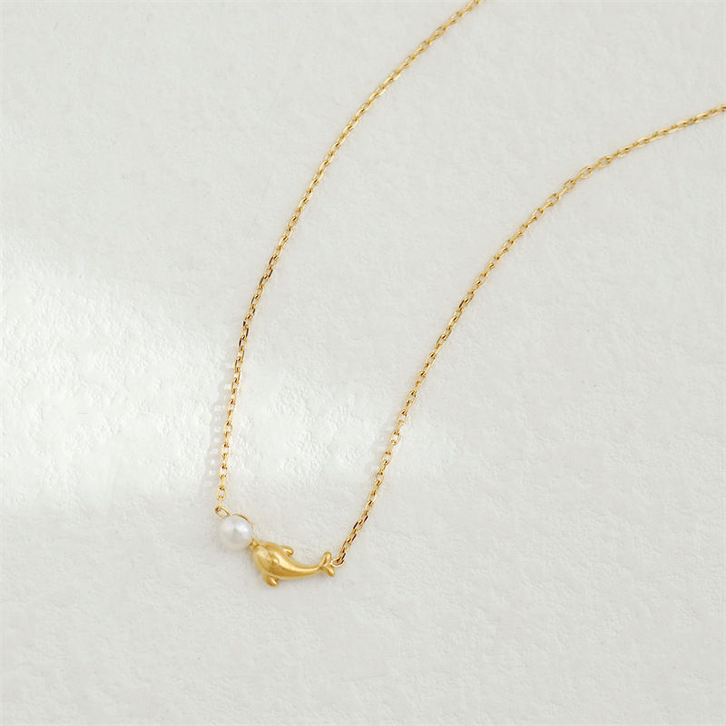 Solid Color Pattern Titanium Steel Simple Style Classic Style Solid Color Pendant Necklace