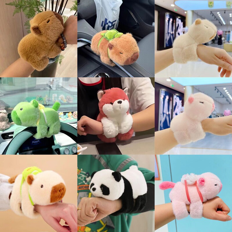 Kapibala Clap Circle Panda Bracelet Fox Clap Doll Riding Doll Bicycle Pendant Decorative Toy