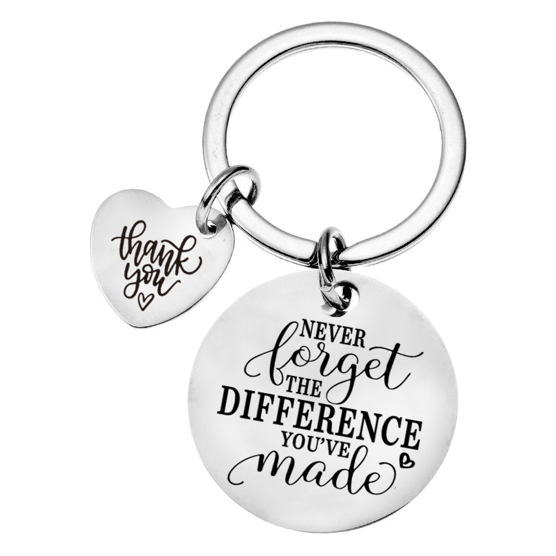 Nuevo Nuevo producto de Amazon, citas inspiradoras, llavero de acero inoxidable, regalo de compromiso para amigas