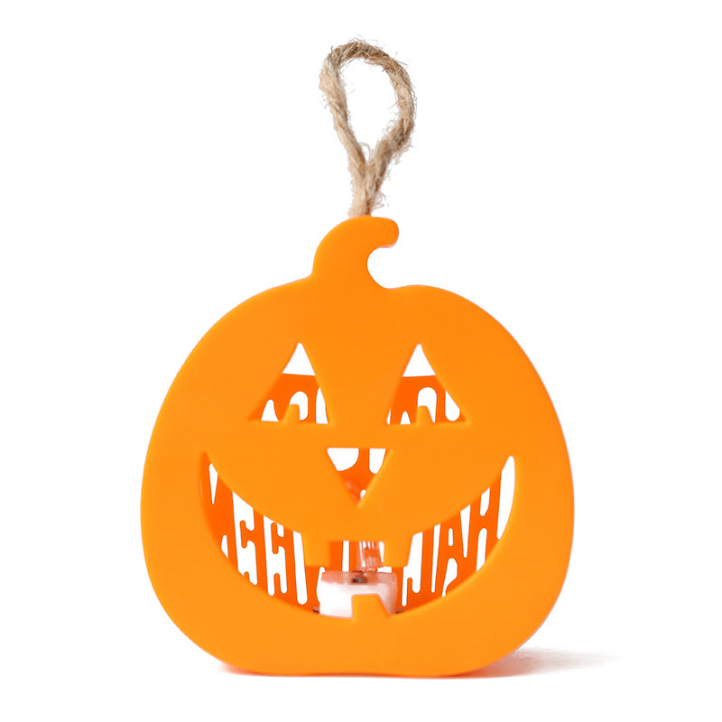 Halloween lámpara de calabaza portátil lámpara de calabaza LED lámpara de vela colorida araña sitio de decoración accesorios lámpara de noche