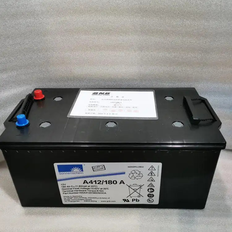 德国阳光蓄电池A412/180A电力设备发电12V180AH胶体电瓶应急电源