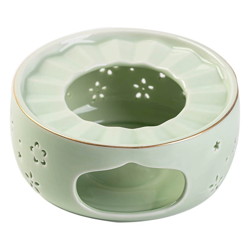 Большой подогреватель для чайной свечи в форме цветка вишни, чайная печь, цветочный чайник, нагревательная и изоляционная печь, керамический чайник для травяного чая.