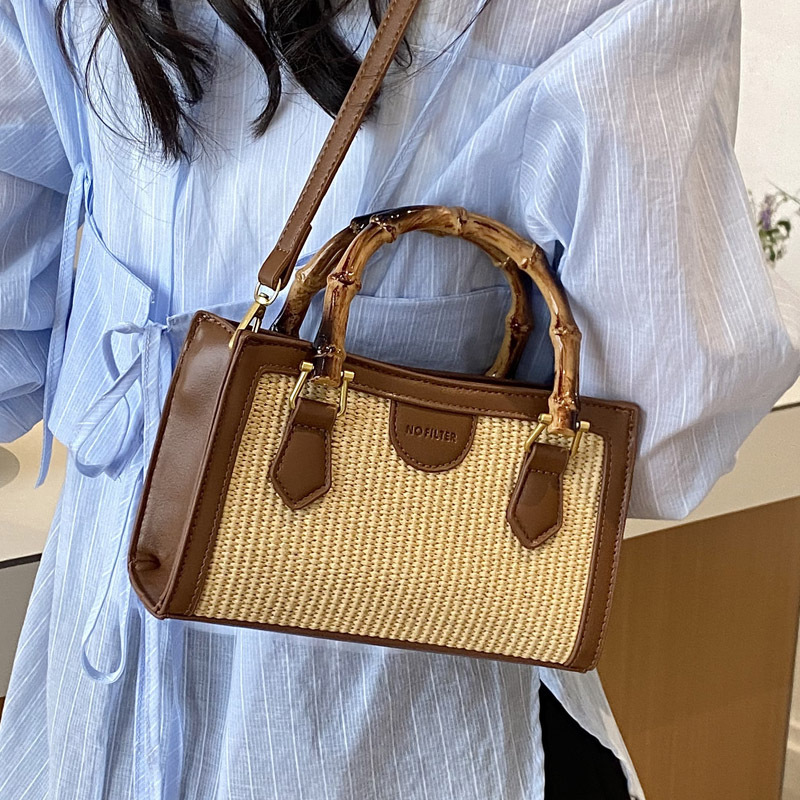 Bolsa de paja tejida diaria para mujeres verano 2026 nuevo nicho de moda diseño de balsa de vacaciones de playa