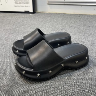 Thick Slippers EVA Stars Women's Summer Wear Lightweight Comfortable Casual Fashion Comfortable Explosions Women's One-Word Shops I