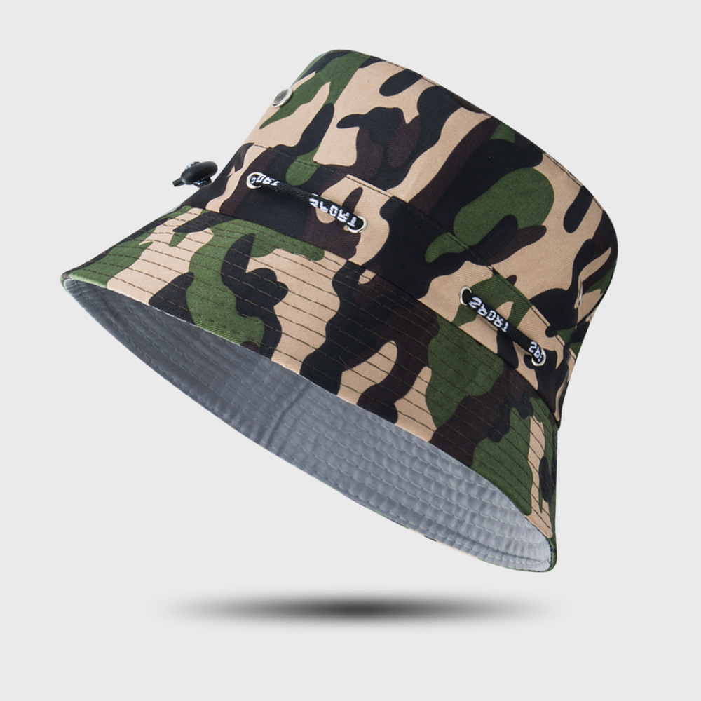 Personnalité De La Mode Camouflage Chapeau De Pêcheur Mâle Chapeau De Protection Solaire À Dessus Plat display picture 3