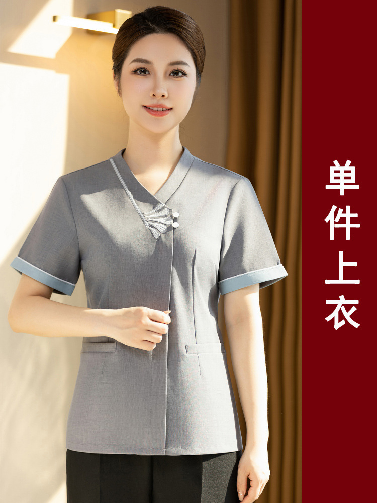 【YYF Embroidery Cleaning】Gray Women's Top
