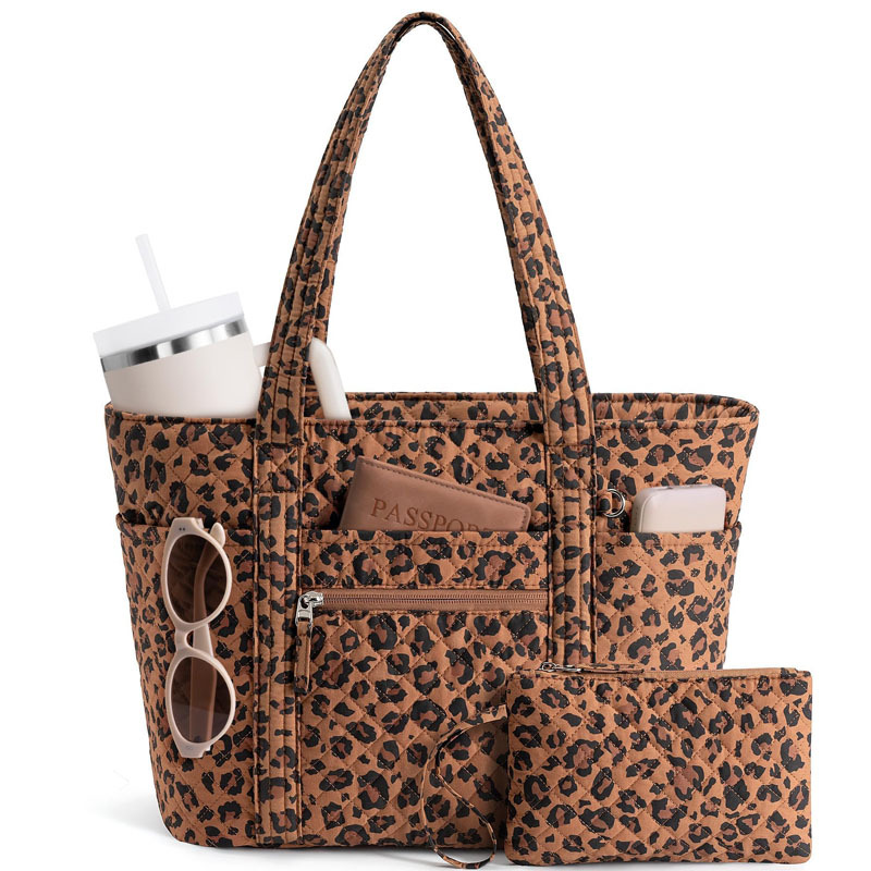 Women's Quilted Handbag, Flannel Work Handbag for Teachers and Nurses, Shoulder Bag
