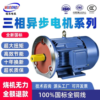 铜芯国标电机3KW型号100L2-4三相异步电动机高效节能380V