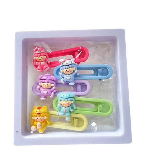 New cartoon invisible metal hair clip set for children, frizzy hair clips candy U-shaped clips, hair-friendly, girl bangs clips