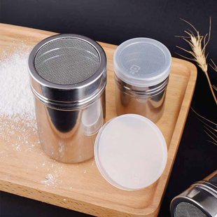 Powder Sprinkler A1V-Stainless Steel Coffee Matcha Cocoa Powder Kitchen Salt Shaker Sieve Baking Flour Bottle Sugar Powder