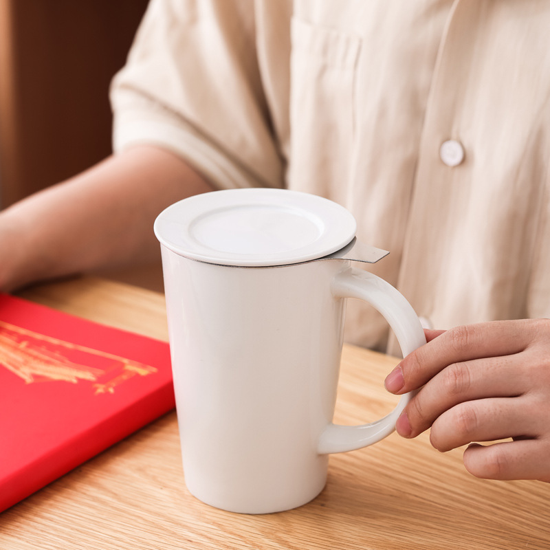 Taza de cerámica patriótica taza personal taza de oficina bolígrafo de escritorio reunión de negocios regalo de mano impresa LOGO