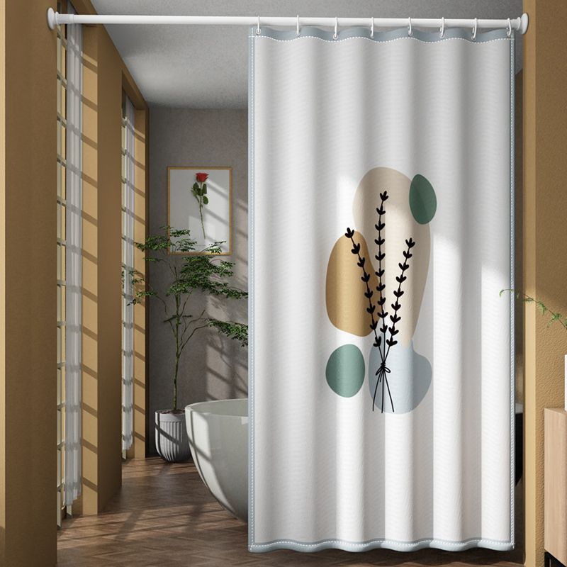 Cortina de ducha poliéster Amazon popular Impresión digital baño húmedo y seco partición impermeable