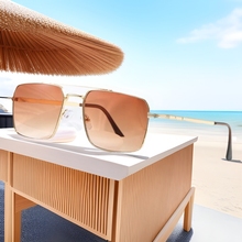 新款金属成人太阳镜时尚百搭护目防晒男女墨镜跨境潮流眼镜批发