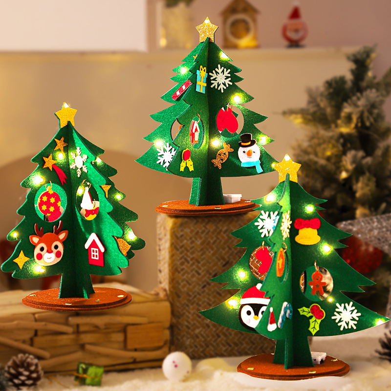 Christmas handmade Christmas tree desktop ornaments diy children handmade material bag kindergarten decoration small