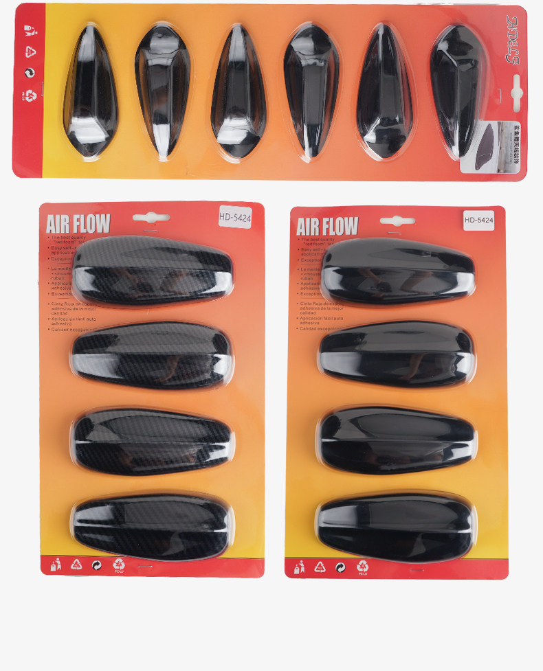 Car Shark Fin Personalized Decorative Antenna Modification Universal Roof Small Tail Wing Body Carbon Fiber Texture Spoiler Car Accessories