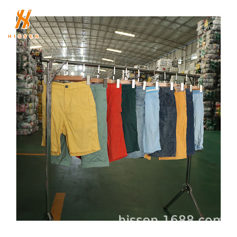 secondhand men shorts旧衣服工厂二手男士五分裤大量出口苏丹
