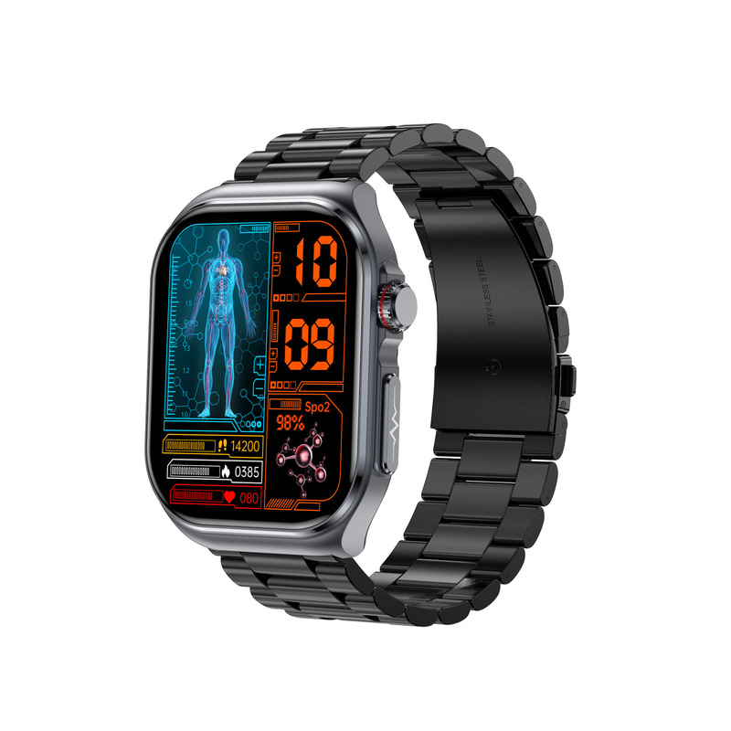 Cross-border ET585 smart watch ECG Bluetooth call body fat blood pressure blood sugar heart rate blood pressure health multi-exercise Cross-border ET585 smart watch ECG Bluetooth call body fat blood pressure blood sugar heart rate blood pressure health multi-exercise