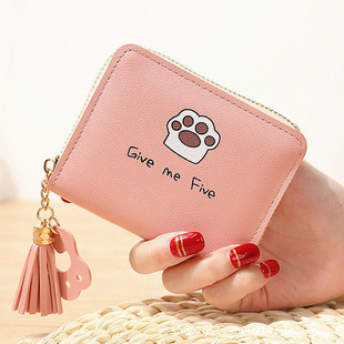 New short women's coin purse clutch student cute coin purse fashion casual simple zipper card holder