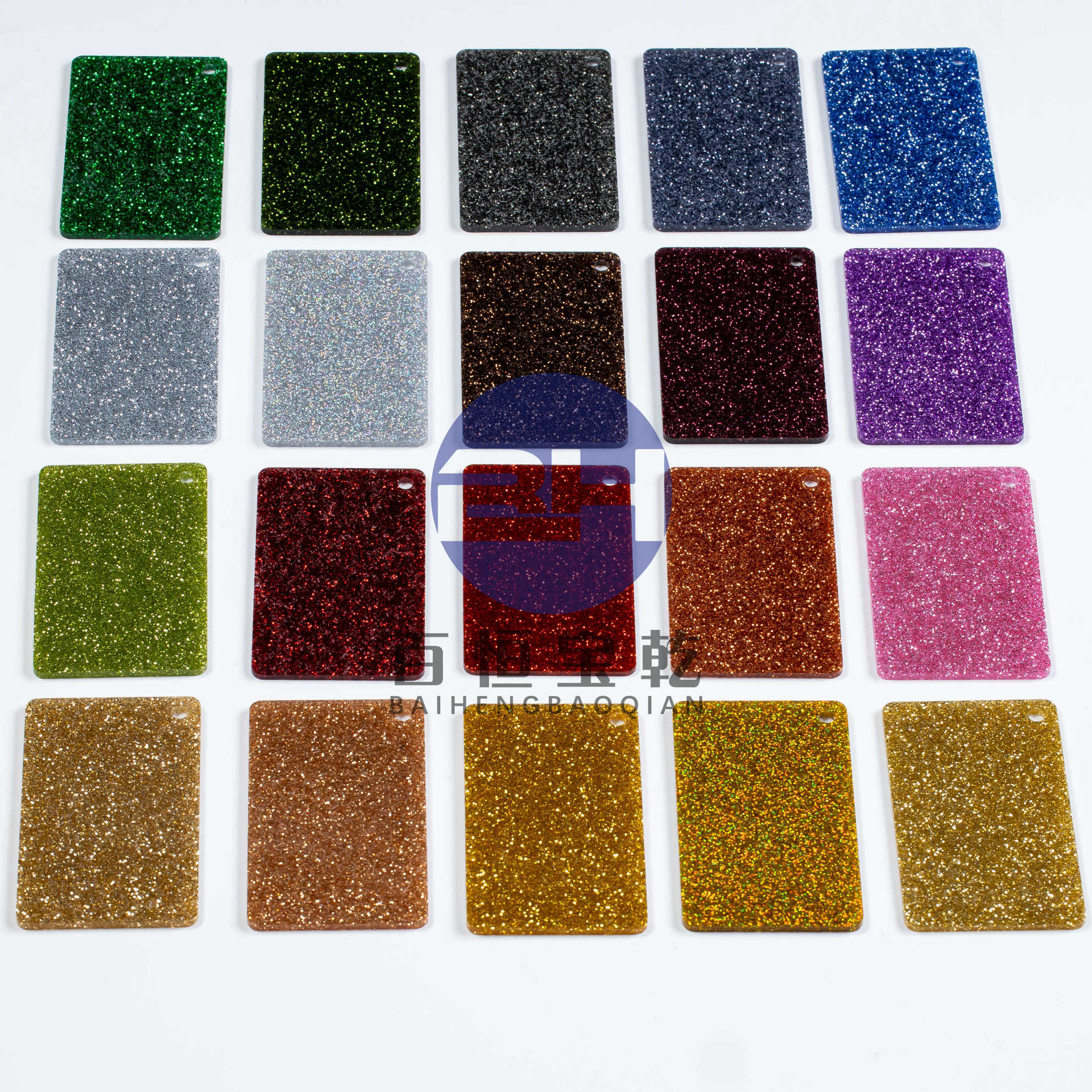 百恒宝乾 闪金葱粉金葱板亚克力珠光板材加工切割激光粘合抛光