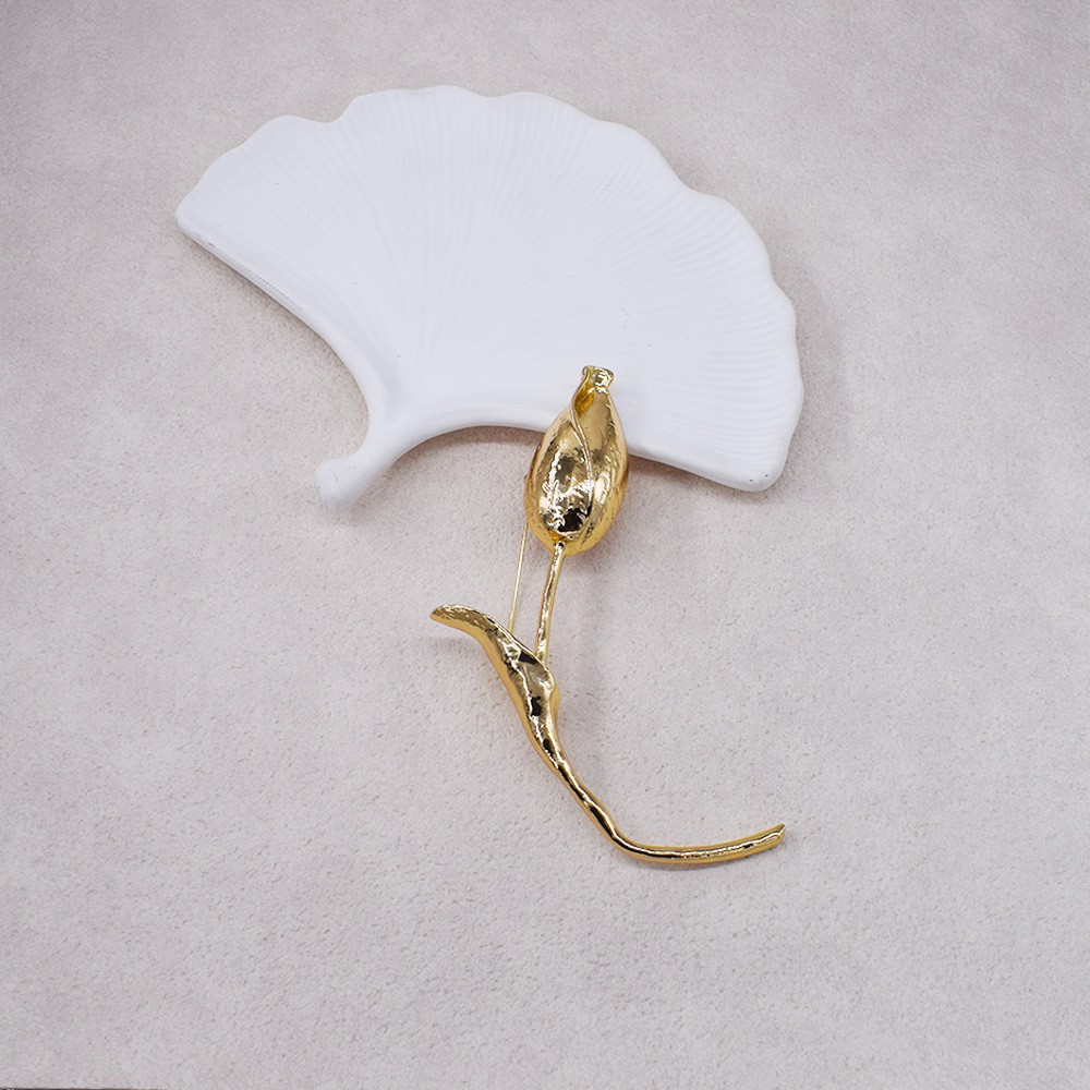 Spilla vintage a forma di bocciolo di tulipano per donna_voghion.com