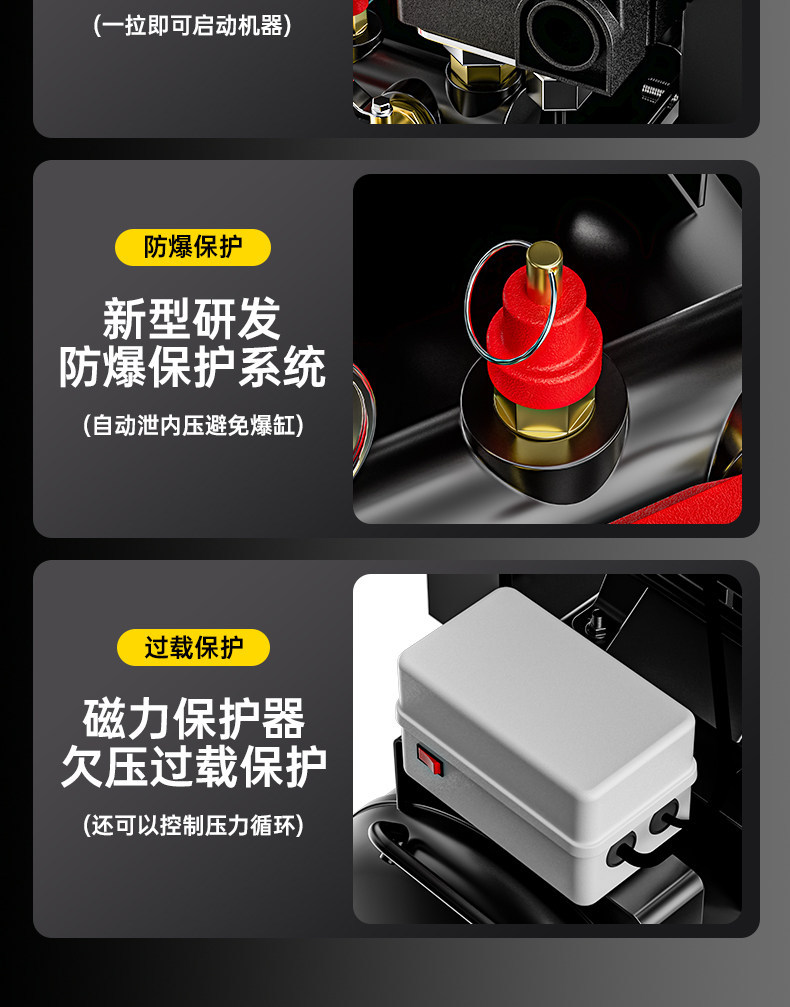 Air compressor industrial grade large 380V high pressure air pump small 220V spray paint air pump auto repair air compressor