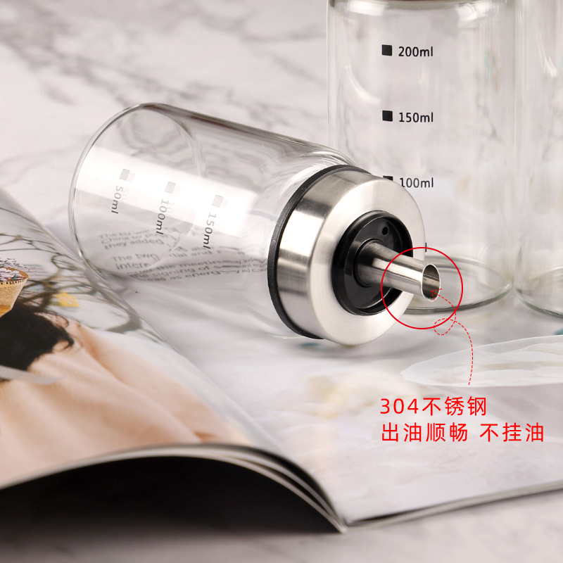 Stainless Steel Oil Dispenser with Condiment Bottles—Cindy Nozzle Design, Leak-Proof, and Ideal for Kitchen Soy Sauce & Vinegar Storage—Direct Supply from Factory Source