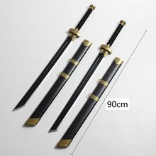 传统刀剑黑金古刀竹质唐横刀90厘米黑白刃全木质