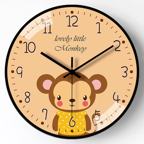 8-inch 20cm Wall Clock for Living Room, Modern Minimalist Early Education Learning Clock for Home, Bedroom Cartoon Clock