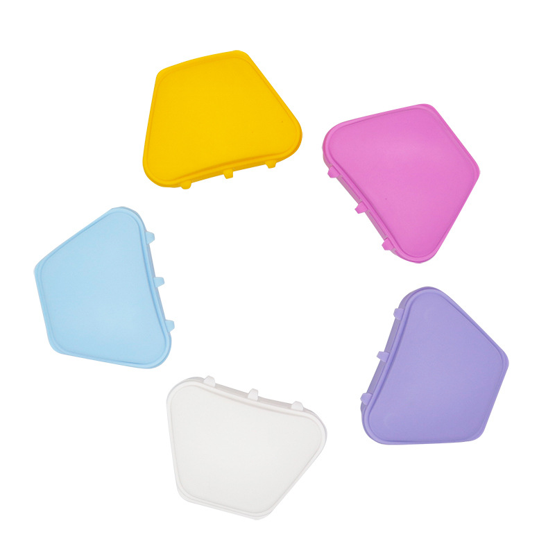 Dental caja de dientes de color caja trapezoidal caja de almacenamiento de dientes titular caja de dentadura caja corrector caja de dientes caja de tirantes