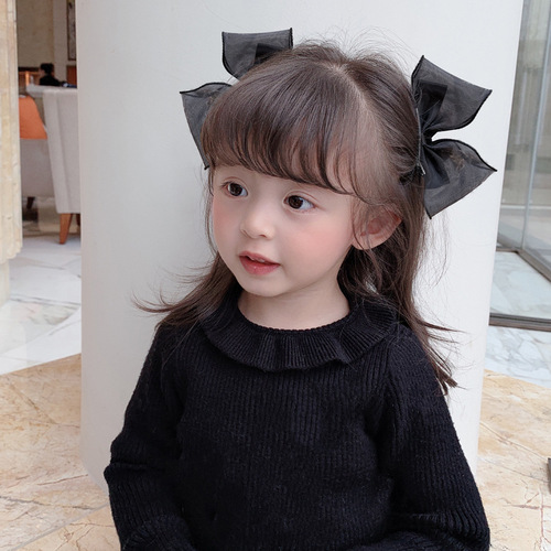 儿童蝴蝶结发夹对夹宝宝在逃公主头饰小女孩侧边夹子女童发卡发饰