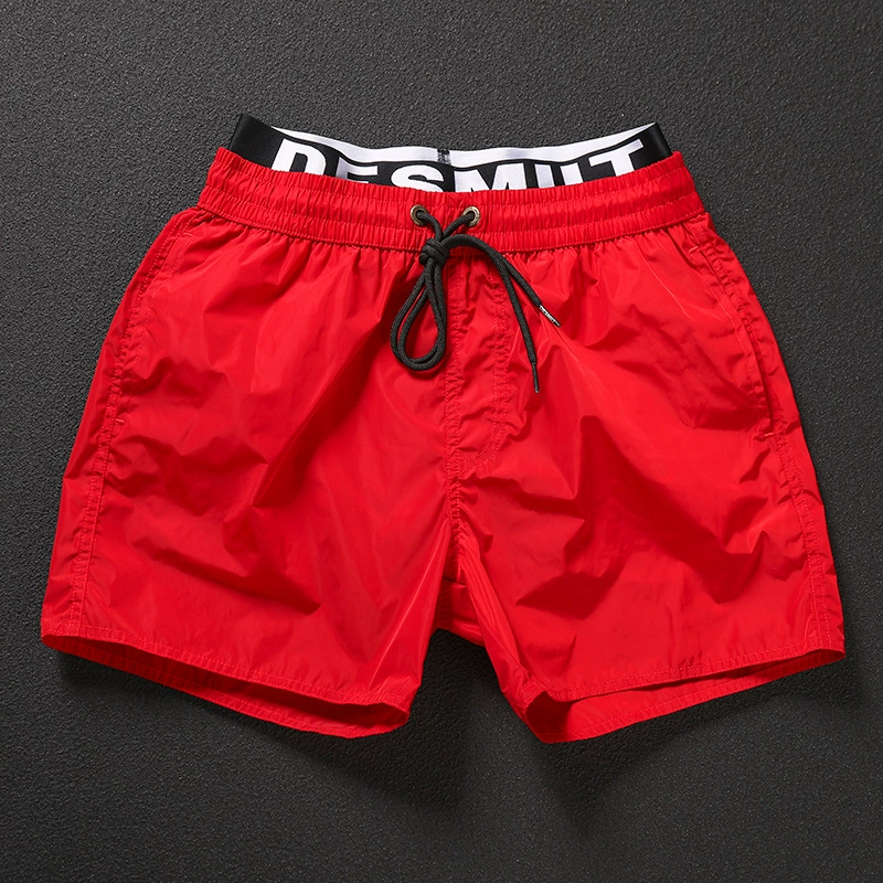 Летние шорты, модные брендовые однотонные повседневные универсальные мужские спортивные шорты для фитнеса, бега, быстросохнущие пляжные шорты, свободные большие шорты
