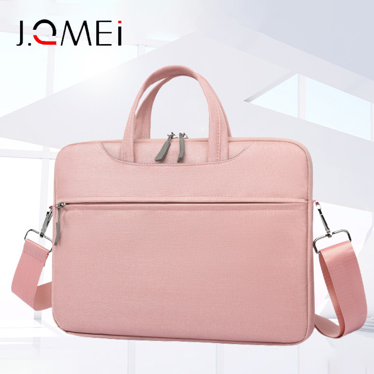 Laptop bag, hand-held shoulder business handbag, men's and women's cross-body ultra-thin 14-inch 15-inch briefcase