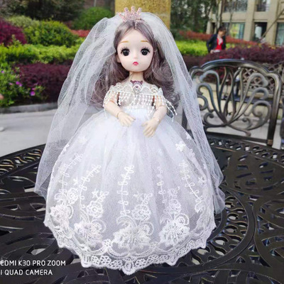 35厘米22关节刺绣婚纱智能音乐洋娃娃儿童玩具赠礼品过家道具公主|ms